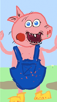 cartoon pig