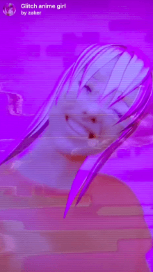 glitch anime girl