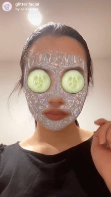 glitter facial