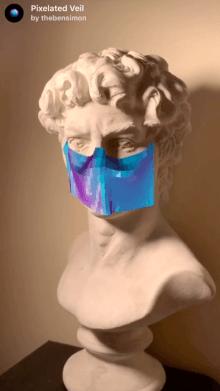 pixelated veil