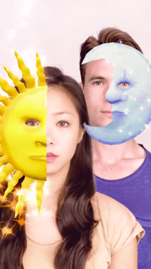 sun and moon masks