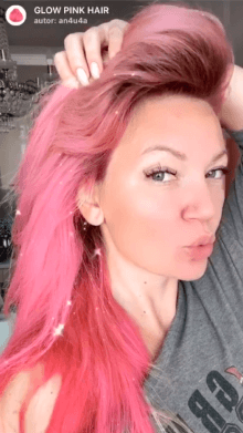 GLOW PINK HAIR