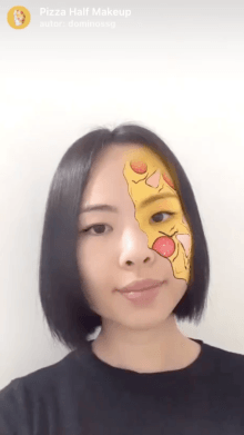 Pizza Half Makeup