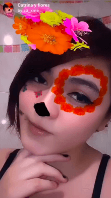 Catrina y flores