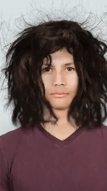 Messy hair look