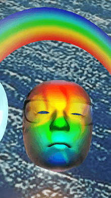 Trippy Rainbow Face