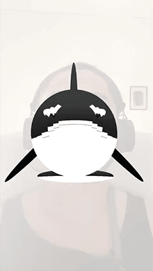 whale follows nose