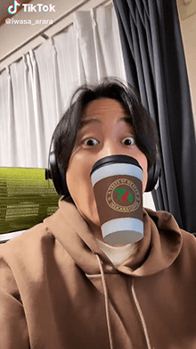 Coffee Cup on the Mouth