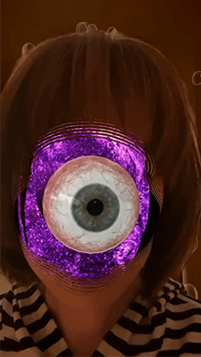 Big eyeball in head