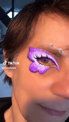 Purple glitter eyes