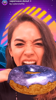 vaporwave donut