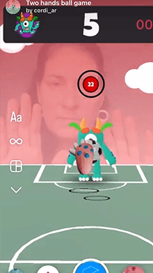 Two hands ball game