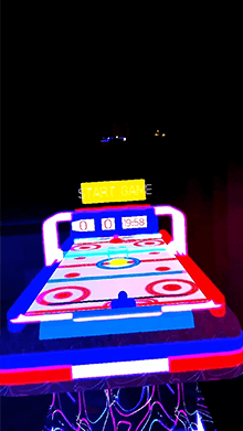 Neon Air Hockey