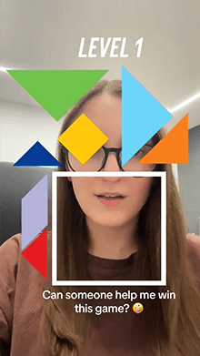 Tangram game x 3 levels