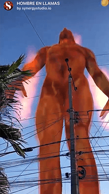 HOMBRE EN LLAMAS