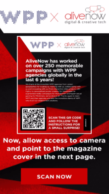 Print to Life with Web AR - User's cut out face on the cover of the magazine being handed out!