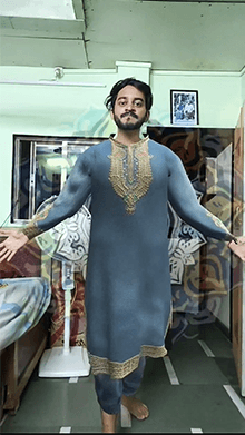 Denim Kurta