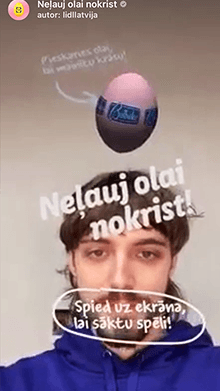 Neļauj olai nokrist