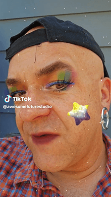 Y2K Pride Star Makeup