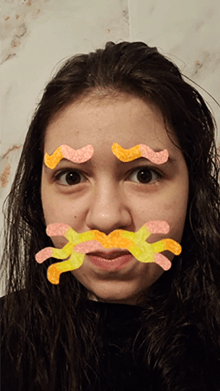 Gummy Worm Mustache