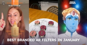 Article "Best Branded AR Filters in January | AR Marketing Selection January" cover