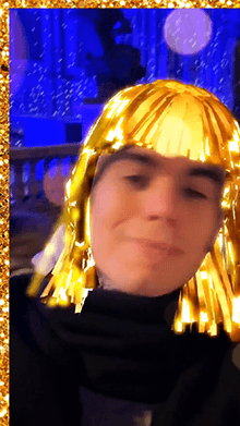 Gold Tinsel Wig