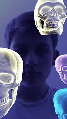 hologram skulls