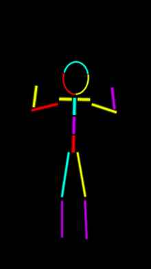 neon stickman