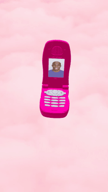 pink flip phone