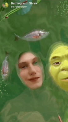Bathing with Shrek