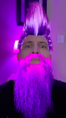 Purple Punk Beard