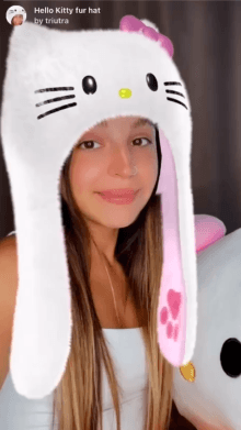 Hello Kitty fur hat