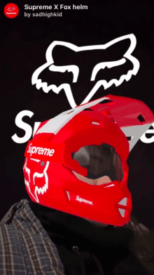 Supreme X Fox helm