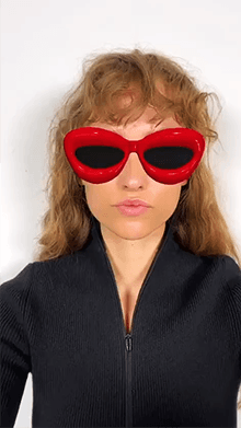 Inflated sunglasses