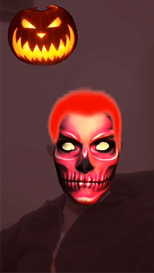 Red Mask Fire Hair