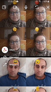 Videocall with emoji