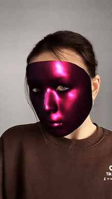 3D Face Masque rose