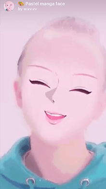 🎨 Pastel manga face