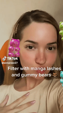 manga lashes  gummy baers