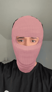 pink ski mask