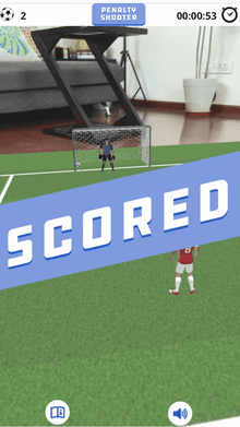 Web AR Penalty Shootout Game with 3D players & field.