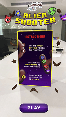 Product Packaging Activation - Packaging comes to life with an AR game