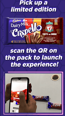 Scan the Cadbury bars to unlock fan experiences!