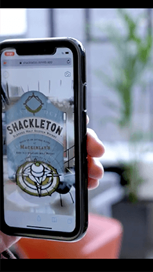 Shackleton Whisky: AR over ice...