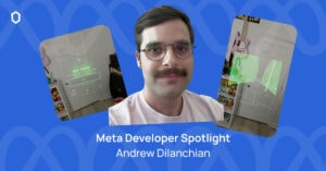 Article "Developer Spotlight: How Andrew Dilanchian Built “Laser Run” for Meta Display Glasses" cover